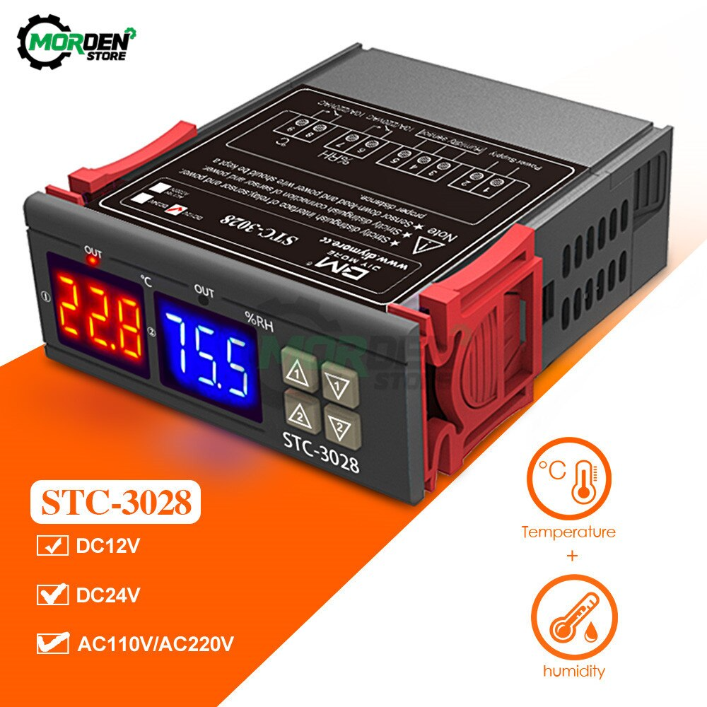 Controlador Temperatura Humedad Higrometro Incubadora Higrometro Incubadora STC 3028 110/220 VAC