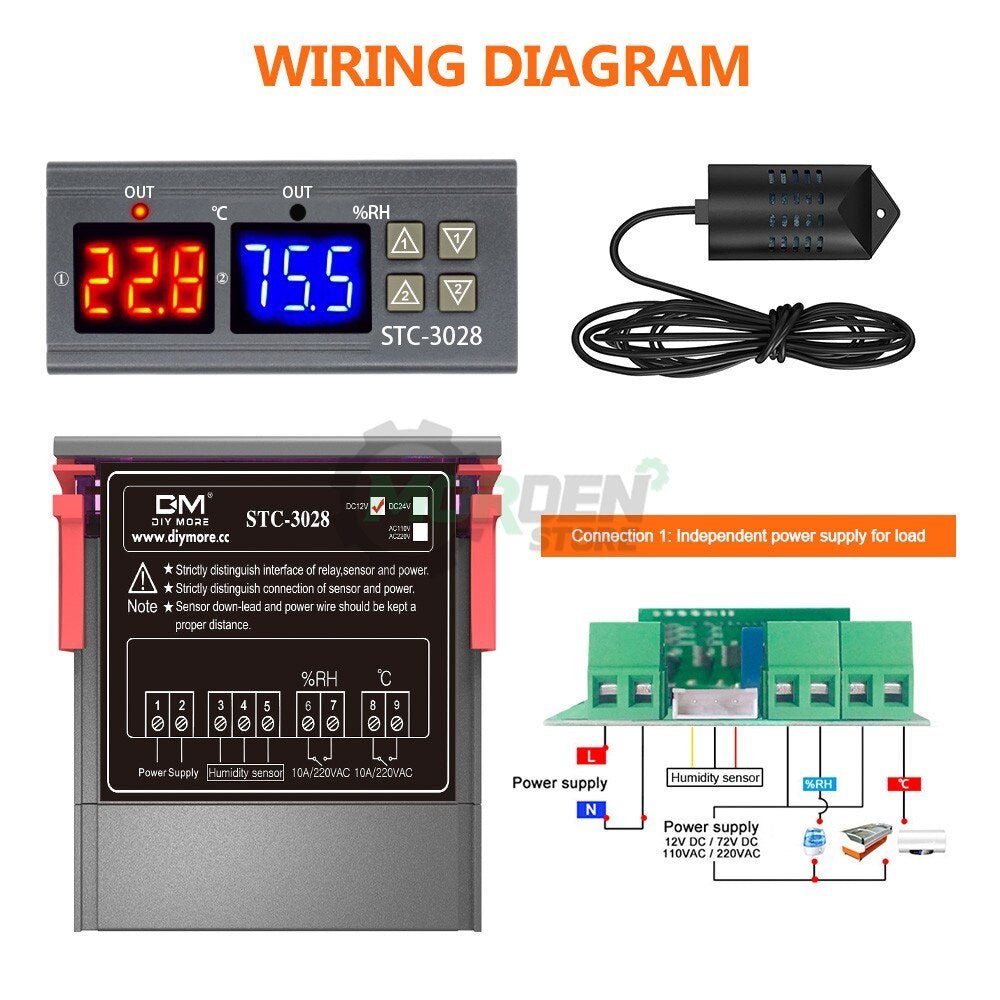 Controlador Temperatura Humedad Higrometro Incubadora Higrometro Incubadora STC 3028 110/220 VAC