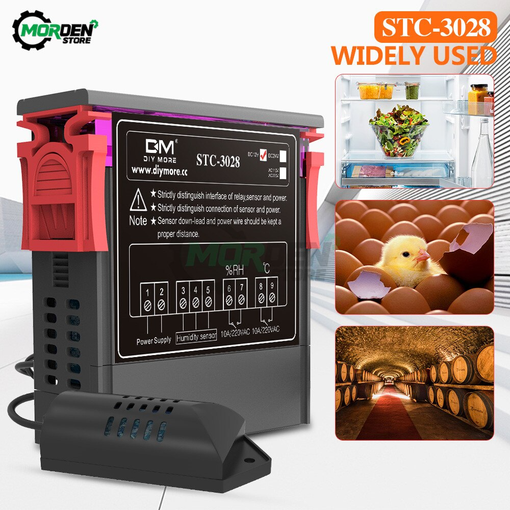 Controlador Temperatura Humedad Higrometro Incubadora Higrometro Incubadora STC 3028 110/220 VAC