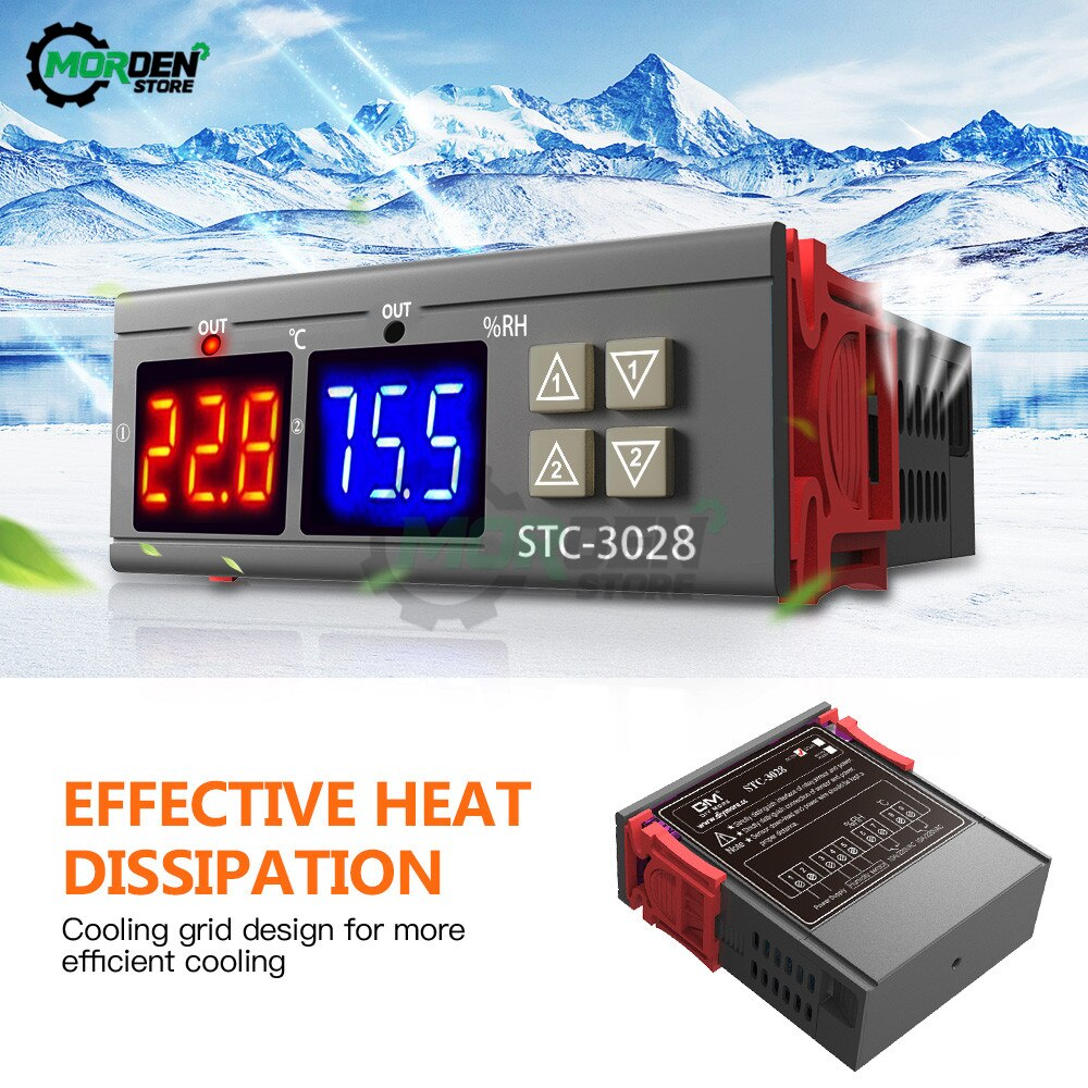 Controlador Temperatura Humedad Higrometro Incubadora Higrometro Incubadora STC 3028 110/220 VAC
