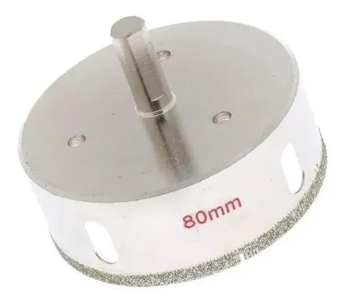 Broca 3 pulgadas 80 mm Diamantada Para Ceramica, Vidrio, Porcelanato, Marmol, Granito