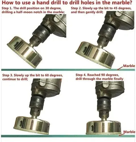 Kit 10 Brocas 6mm-30mm Diamantada Para Ceramica, Vidrio, Porcelanato, Marmol, Granito