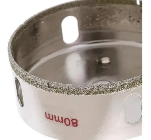 Broca 3 pulgadas 80 mm Diamantada Para Ceramica, Vidrio, Porcelanato, Marmol, Granito