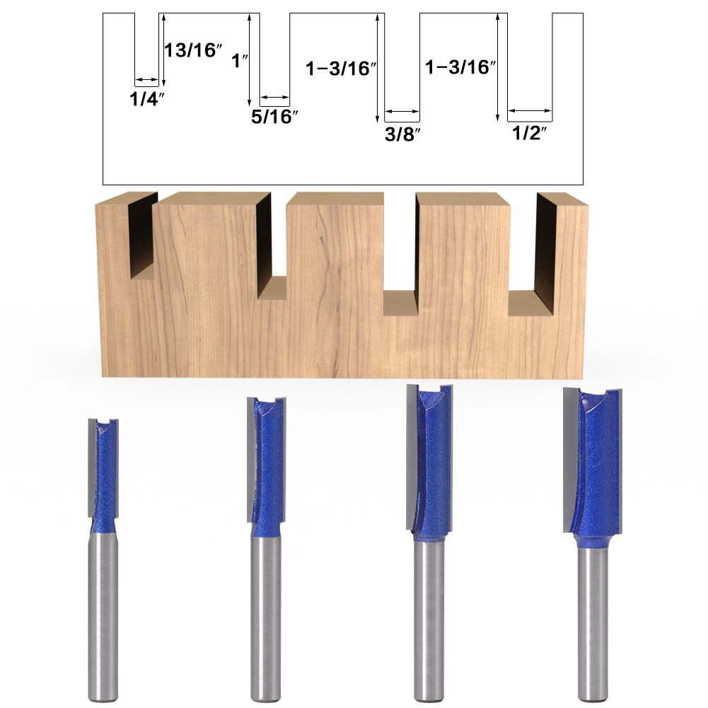 Fresa Para Madera 1/4, Set X 2 Para Machimbre – OneTool